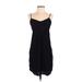 Vince. Casual Dress - Shift V Neck Sleeveless: Black Print Dresses - Women's Size X-Small