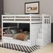 Harriet Bee Hanli Full Over Full Bunk w/ Trundle w/ Drawers, Wood in White | 65.5 H x 58.4 W x 96.9 D in | Wayfair 11B5AD9F9E5542C39ECE981533C738CE