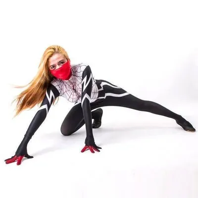 Masked Spinne Mädchen Cosplay Halloween Kostüme für Frauen Superhero Film Cindy Mond Kostüme Cosplay Image