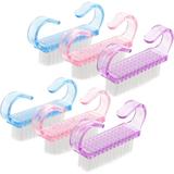 6pcs Nail Scrubbing Brush Pedicure Brushes Finger Nail Brush Cleaner Fingernail Scrub Brush Nail Cleaning Brush Cleaning Brushes Hand Brush Cleaning Hand Brush Nail Cleaner Handle