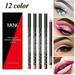 Matte Lip Liner Pencil Set - 12 Assorted Colors Natural Lip Eyes Makeup Soft Pencils Waterproof Long Lasting Sleek Velvet Lip Liners Creamy Lip Liner Pencil with Sharppens Not Dry Multicolor