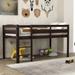 Twin Loft Bed with Built-in Ladder and Guradrail, Low Twin Loft Bed