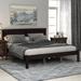 Rustic & Modern Queen Platform Bed with Headboard, Wooden Bed Frame with Wood Slat Support, Space-Saving/No Box Spring Needed