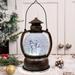 Christmas Snow Globe Lantern Water Glittering with Snow Man and USB Lined/Battery Operated Lighted