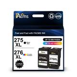 FACMS 275XL 276XL 275 Ink Replacement for Canon Printer Ink 275 276 Combo Pack PG-275 CL-276 Compatible with Canon PIXMA TR4720 TR4722 TS3522 TS3520 TS3500 Printer(1 Black 1 Tri-Color)