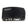 RCA to VGA Adapter Composite AV S-Video RCA VGA Female Input to VGA Female Output Converter Transfer Video Graphic Signal from CCTV PC Laptop DVD DVR VCR TVBox to VGA Monitor Projector Computer