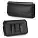 Luxmo Belt Holster for Motorola Edge 2023 Horizontal Business PU Leather Nylon Hybrid Phone Carrying Case Clip Pouch with Secure Magnetic Closure- Black