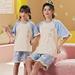 Sanrios Kawaii Kuromi My Melody Hello Kitty Cartoon Parent-child Pajamas Mother-Daughter Pure Cotton Summer Homewear Set Gift