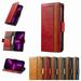 K-Lion Wallet Case for iPhone 14 Pro Business Retro Luxury PU Leather Card & Case Slot Magnetic Flip Case Shockproof Full Body Protective Case Cover for iPhone 14 Pro Red