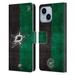Head Case Designs Officially Licensed NHL Dallas Stars Half Distressed Leather Book Wallet Case Cover Compatible with Apple iPhone 14 Plus