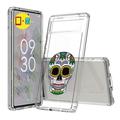 TalkingCase Hybrid Phone Cover Compatible for Google Pixel 6a Color Sugar Skull Print w/ Glass Screen Protector Acrylic Back Raised Edges Print in USA