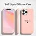 Personalized Custom Name Soft Liquid Silicone Case for iPhone 15 14 13 12 11 Pro Max X XS 7 8 Plus Pink Women Luxury Phone Cover