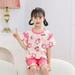 Sanrio Kawaii Hello Kitty Kuromi Pochacco Cute Summer Kids Pajamas Girls Short Sleeve Cotton Cartoon Pajama Sets Homewear Gift