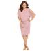 Plus Size Women's Embellished Open Sleeve Dress by Catherines in Wood Rose Pink (Size 20 WP)