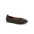 Women's Safi Ballerina Flat by SoftWalk in Dark Green (Size 10 M)