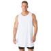 Men's Big & Tall Longer length tank 3-packs by KingSize in White (Size 8XL)