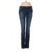 mavi Jeans - High Rise Skinny Leg Boyfriend: Blue Bottoms - Women's Size 4 - Dark Wash