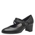 Tamaris COMFORT Damen Pumps mit Riemen Mary Jane aus Leder, Schwarz (Black Nappa), 39 EU