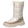 CAPRICE Damen Winterstiefel ohne Absatz Airmotion Wasserabweisend Gefüttert Weite G Vegan, Elfenbein (Pearl Comb), 37.5 EU