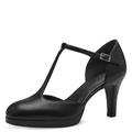 Tamaris Damen Pumps mit Riemchen Vegan Stilettoabsatz; BLACK MATT/schwarz; 41