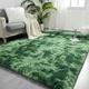 FlyDOIT Large Area Rugs for Living Room, 5x8 Feet Tie-Dyed Green Shaggy Rug Fluffy Throw Carpets, Ultra Soft Plush Modern Indoor Fuzzy Rugs for Bedroom Girls Kids Nursery Room Dorm Home Decor
