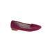 Audrey Brooke Flats: Smoking Flat Stacked Heel Casual Pink Solid Shoes - Women's Size 8 - Almond Toe