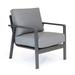 Kettler USA Paros Aluminum Outdoor Lounge Chair w/ Sunbrella Cushion Metal in Black/Gray | 31 H x 27 W x 31 D in | Wayfair 392400-0200SL