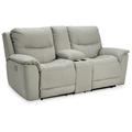 Latitude Run® 80" Vegan Leather Power Reclining Loveseat Faux Leather in Gray | 41 H x 82 W x 41 D in | Wayfair 41AF7AC8886B4603886D1DAB94F3A590