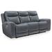Darby Home Co Sherick Power Reclining Sofa Genuine Leather in Gray | 41 H x 89 W x 41 D in | Wayfair 8C52BFD6A8DA44359C6469E86D7060A8
