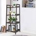 Ebern Designs Derick Ladder Bookcase Wood in Green/Brown | 40.4 H x 17 W x 13.5 D in | Wayfair 260831B4A1AC46F7B1231E11ED106698