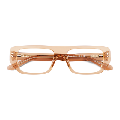 Male s rectangle Crystal Brown Acetate,Eco Friendly Prescription eyeglasses - Eyebuydirect s Reed