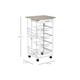 Homcom Brown Kitchen Cart | Wowcher