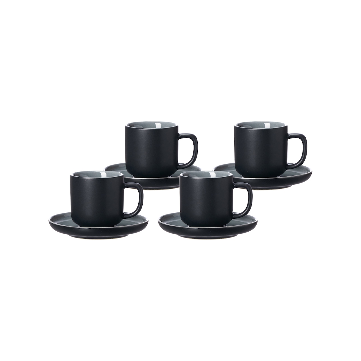 Ritzenhoff & Breker JASPER Espressotasse mit Untertasse 100 ml 4er Set schwarz Image