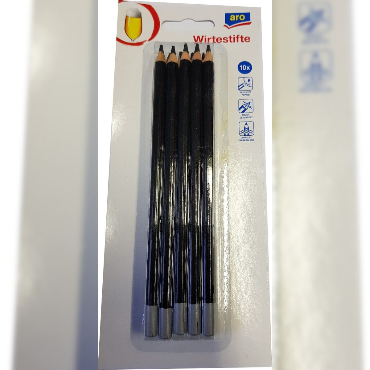 aro Wirtestift, Holz, schwarz, 10 Stück Image