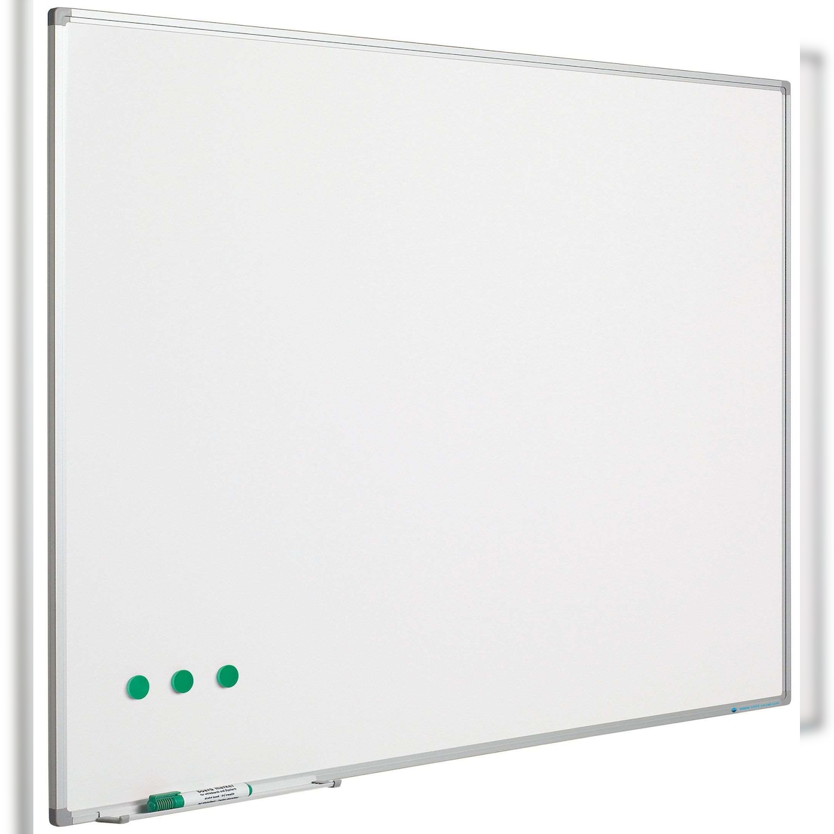 PROREGAL Magnetisches Whiteboard Slim für intensive Nutzung, HxB 100x150cm, inkl. Befestigungsmaterial & Stiftablage, Emaillierter Stahl, Weiß Image