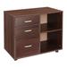 31.4" Mobile Lateral Filing Cabinet Storage Shelves With 3 Drawers