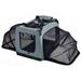 Hounda Accordion Metal Framed Soft-Folding Collapsible Dual-Sided Expandable Pet Dog Crate Dark Grey - Large