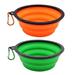 Collapsible Pet Bowl Dog Bowls 2 Pack Portable Silicone Pet Feeder Foldable Expandable for Dog/Cat Food Water Feeding Travel Bowl for Camping
