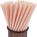Pink Waves Paper Straws - 100 Premium Disposable Drinking Straws for Parties
