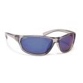 P-38 Polarized Polycarbonate Sunglasses with Blue Mirror Crystal Clear