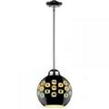 PL1211-CH-D 8.5 x 7.25 in. One Light Pendant Brush chrome