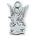 0.57 x 0.36 x 0.05 in. Sterling Silver Guardian Angel Baby Pendant for Brass Chain