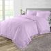 Oversized Queen Size Egyptian Cotton 1000 Thread Count Duvet Cover Trimmed Ruffle Ultra Soft & Breathable 3 Piece Luxury Soft Wrinkle Free Cooling Sheet (1 Duvet Cover with 2 Pillowcases Lilac)