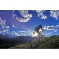 Mountain Biker at Sunset Canmore Alberta Canada Poster Print by Chuck Haney - 27 x 18 in.