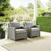 Bradenton Outdoor Wicker Seating Set Grey - 2 Piece