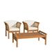 Stamford Eucalyptus Wood Outdoor Conversation Set with 2 Chairs & Coffee Table - Set of 3