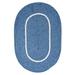 Rug Silhouette Blue Ice 10ft Round Braided Rug - 10 ft. - Blue Ice