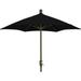 7.5 ft. Hex 6 Rib Crank Champagne Bronze with Black Spun Poly Canopy Patio Umbrella