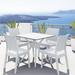 Ibiza Outdoor Square Dining Set White - 5 Piece