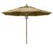 7.5 ft. Champagne Bronze Aluminum Pole Acrylic Market Push Up Umbrella Antique Beige Canopy